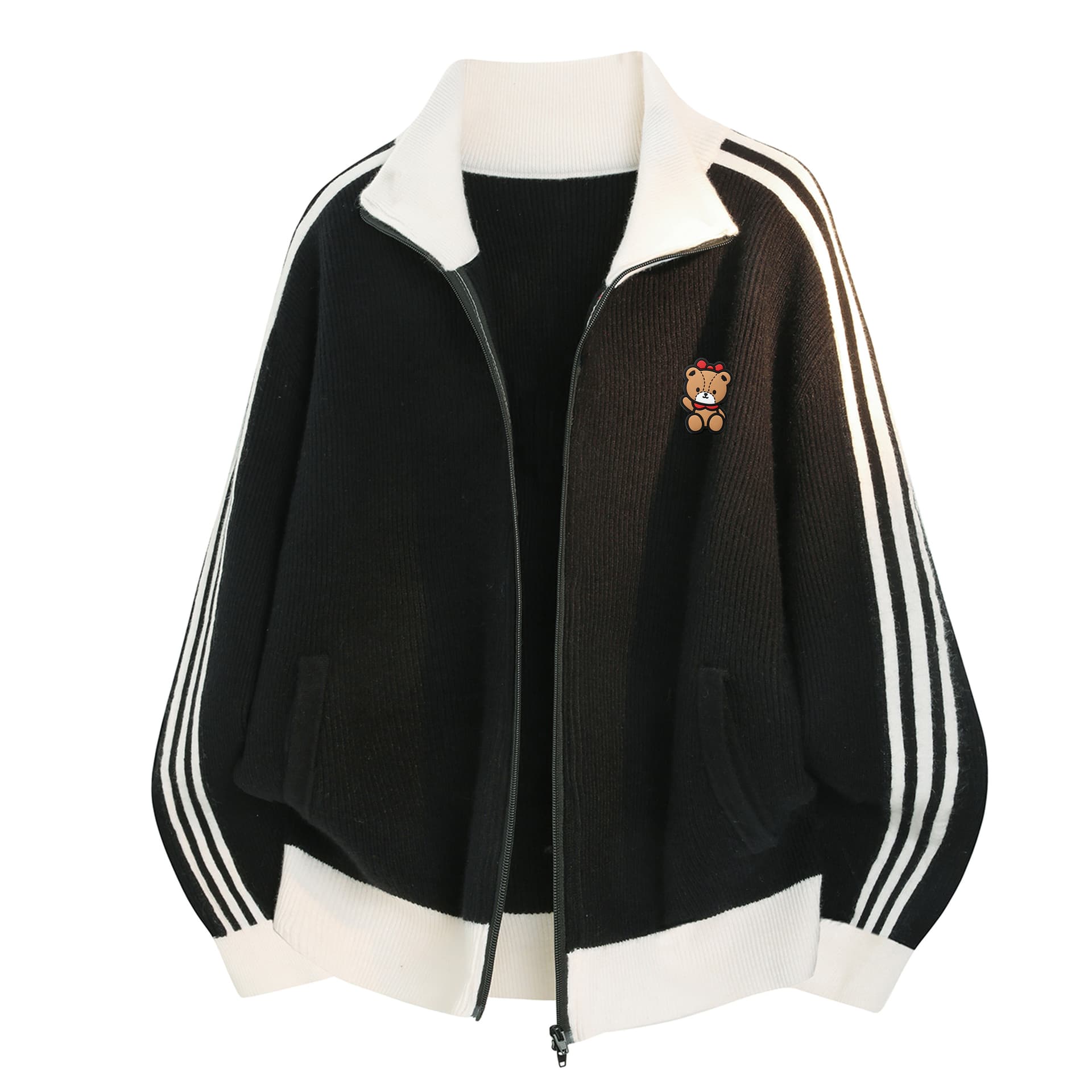 Sanrio Knitwear Stand Collar Moderate Straight Fit