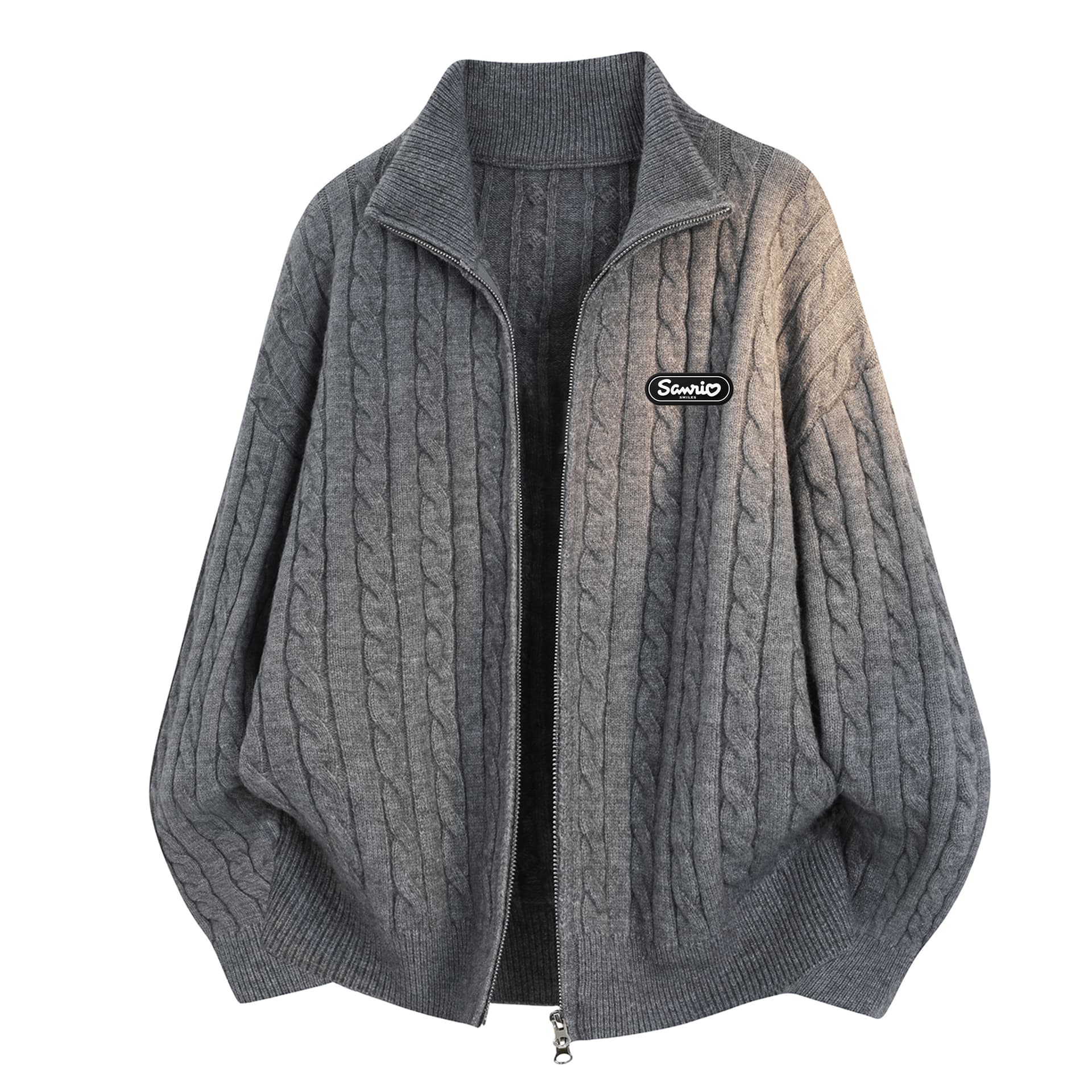Sanrio Knitwear Stand Collar Moderate Straight Fit