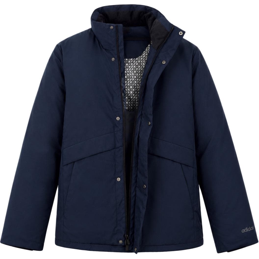 Adidas Down Jackets Aurora Ink Blue Stand Collar Moderate