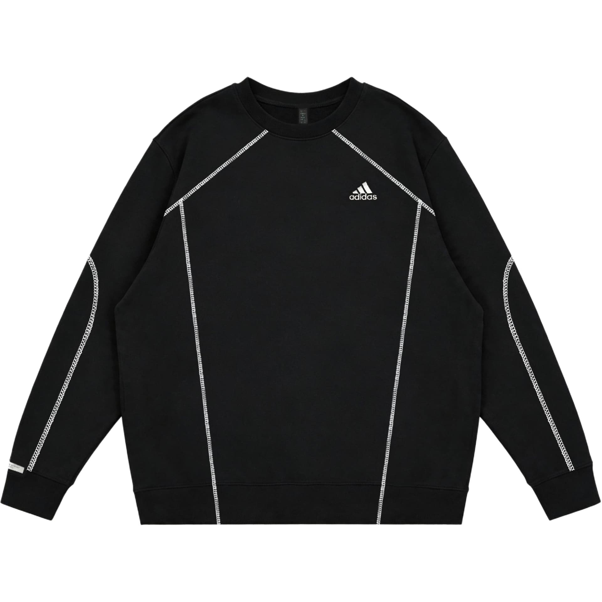 Adidas LABEL Sweatshirts Black Crew Neck Moderate