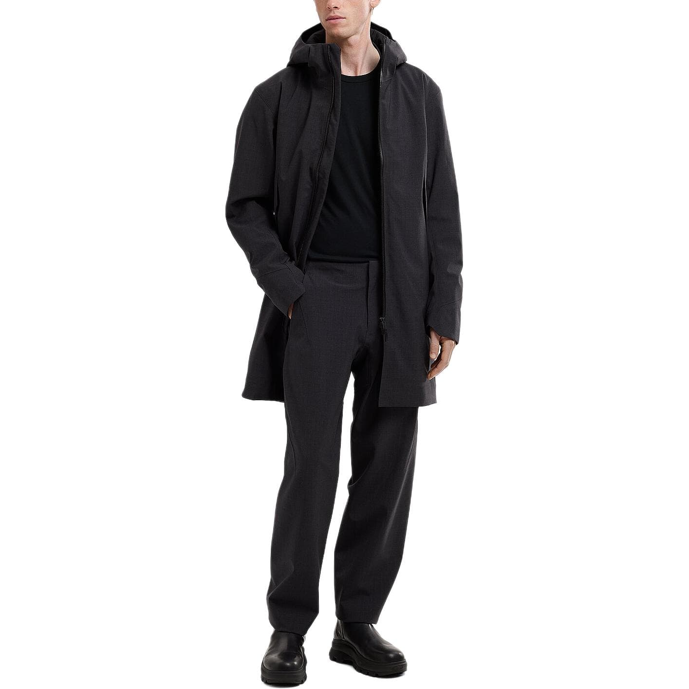 Arc'teryx VEILANCE MONITOR INSULATED TECH WOOL COAT Black Heather