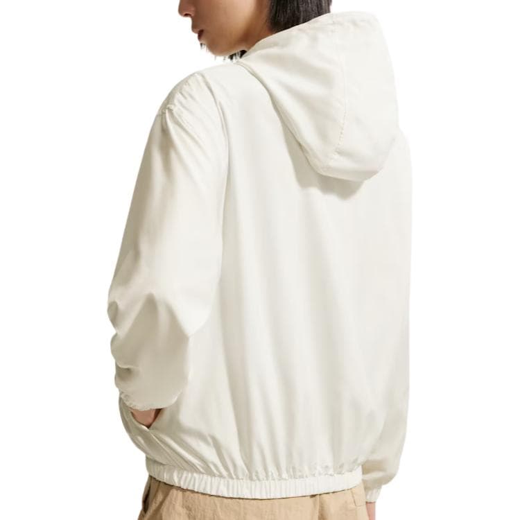 Nike Swoosh Jackets Sail White Hooded (Nondetachable) Moderate Straight Fit