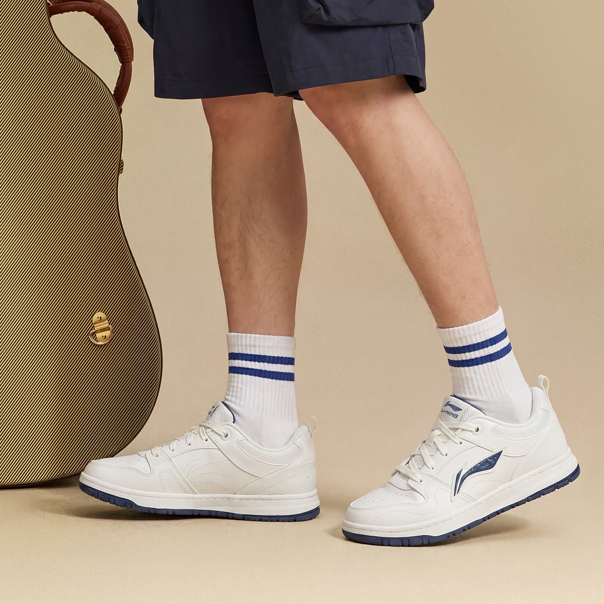 LiNing Tianji LITE Skate Lowtop Ivory/Dark Navy Blue