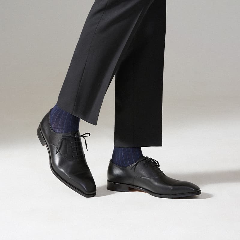 TRUFFAUT Genuine High End Oxford Grain Cow Dress Black