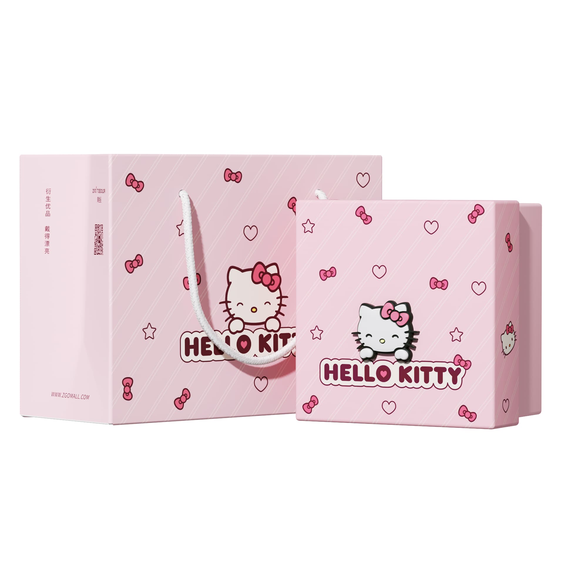 Zgo Hello Kitty Co branded Quartz Movement Strap Watch Watch White Dial 30m Waterproof