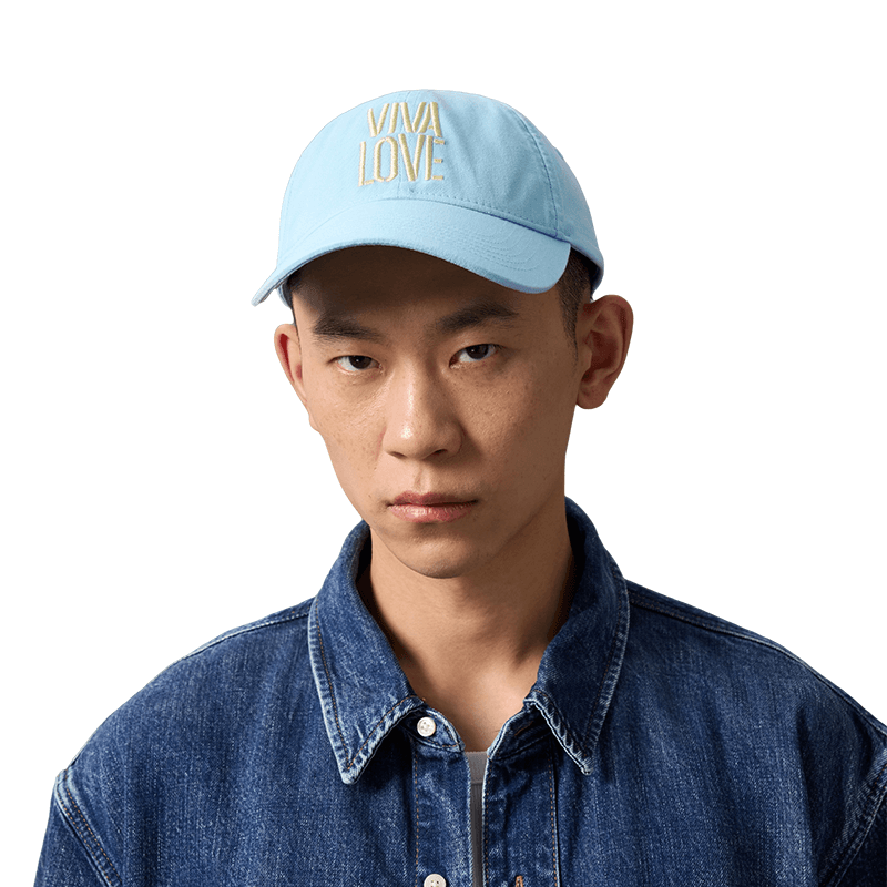 CALVIN KLEIN Rainbow Series Cotton Baseball Caps Baby Blue