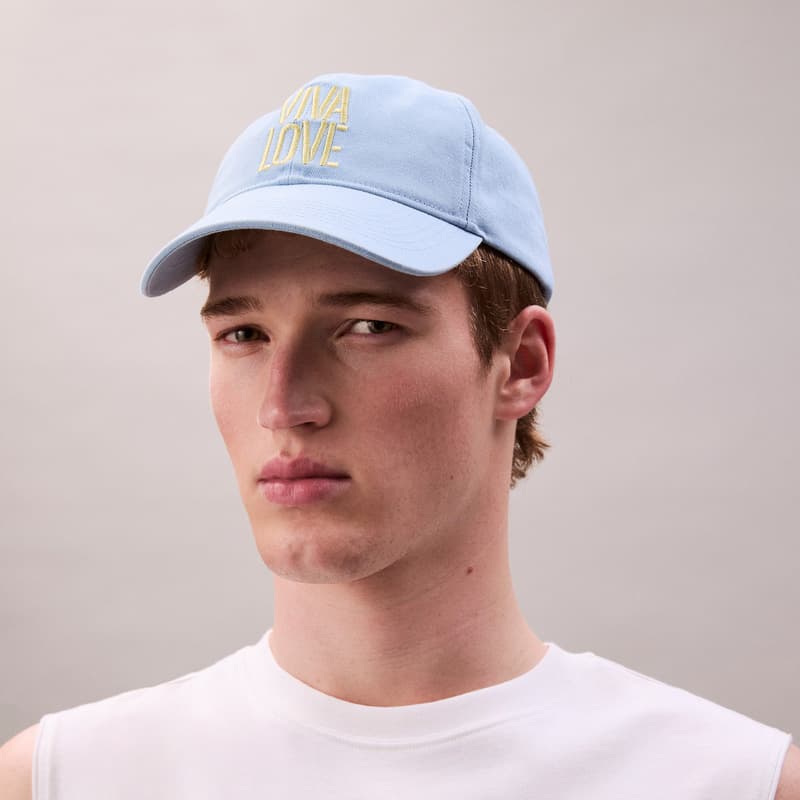 CALVIN KLEIN Rainbow Series Cotton Baseball Caps Baby Blue