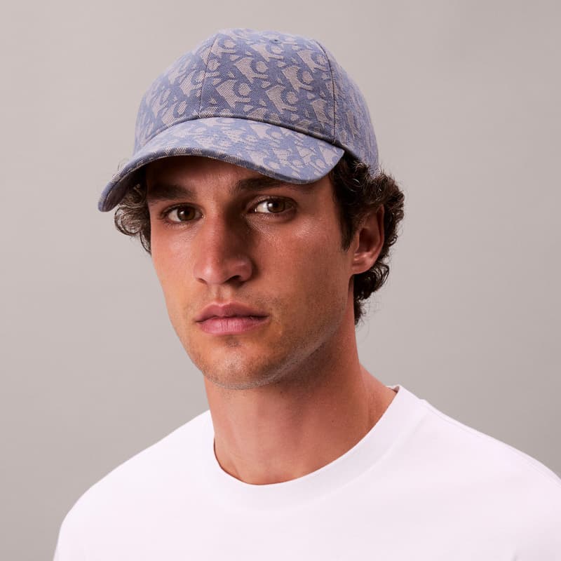 CALVIN KLEIN Polyester Baseball Caps Elegant Gray