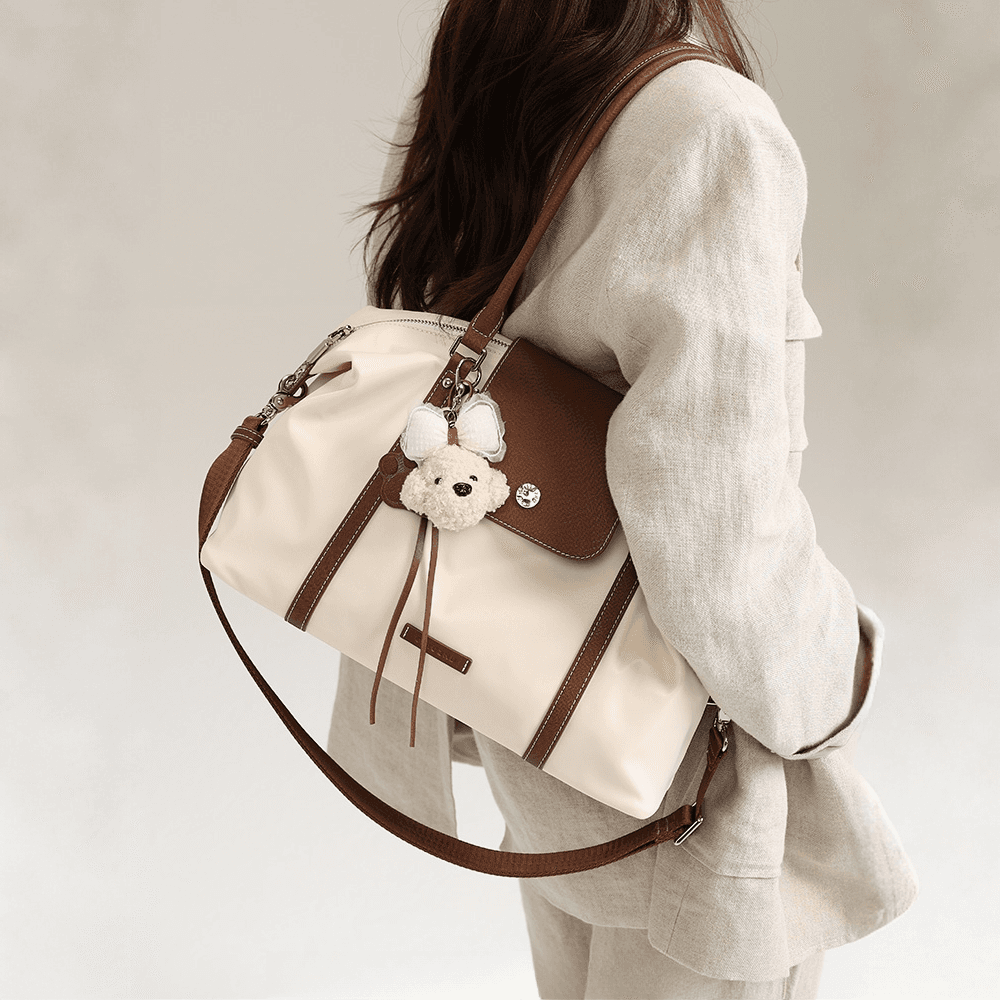 PAYOT Nylon Summer Adventure Shoulder Bag Regular Apricot
