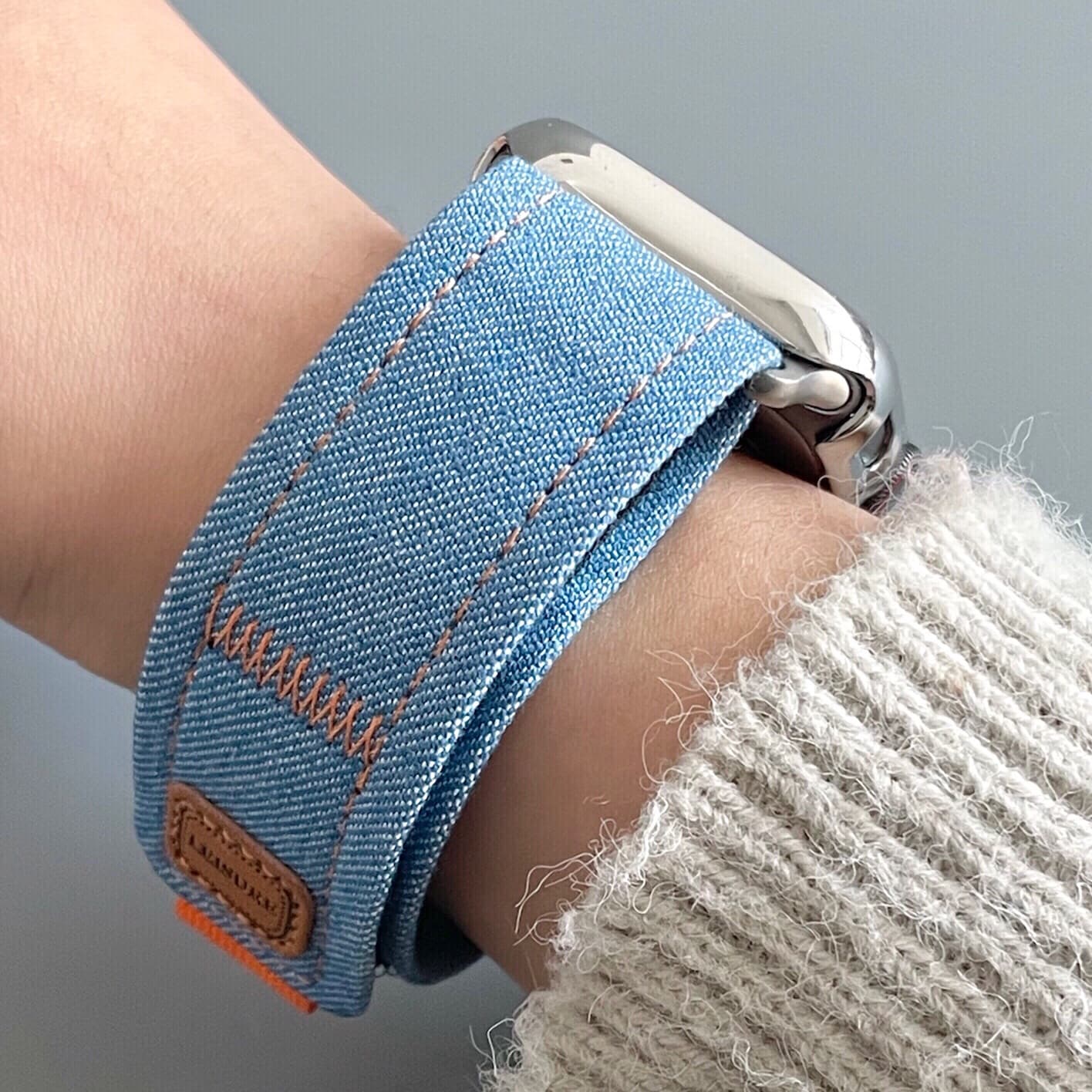 Wepro Strap Apple Compatibility Denim Material