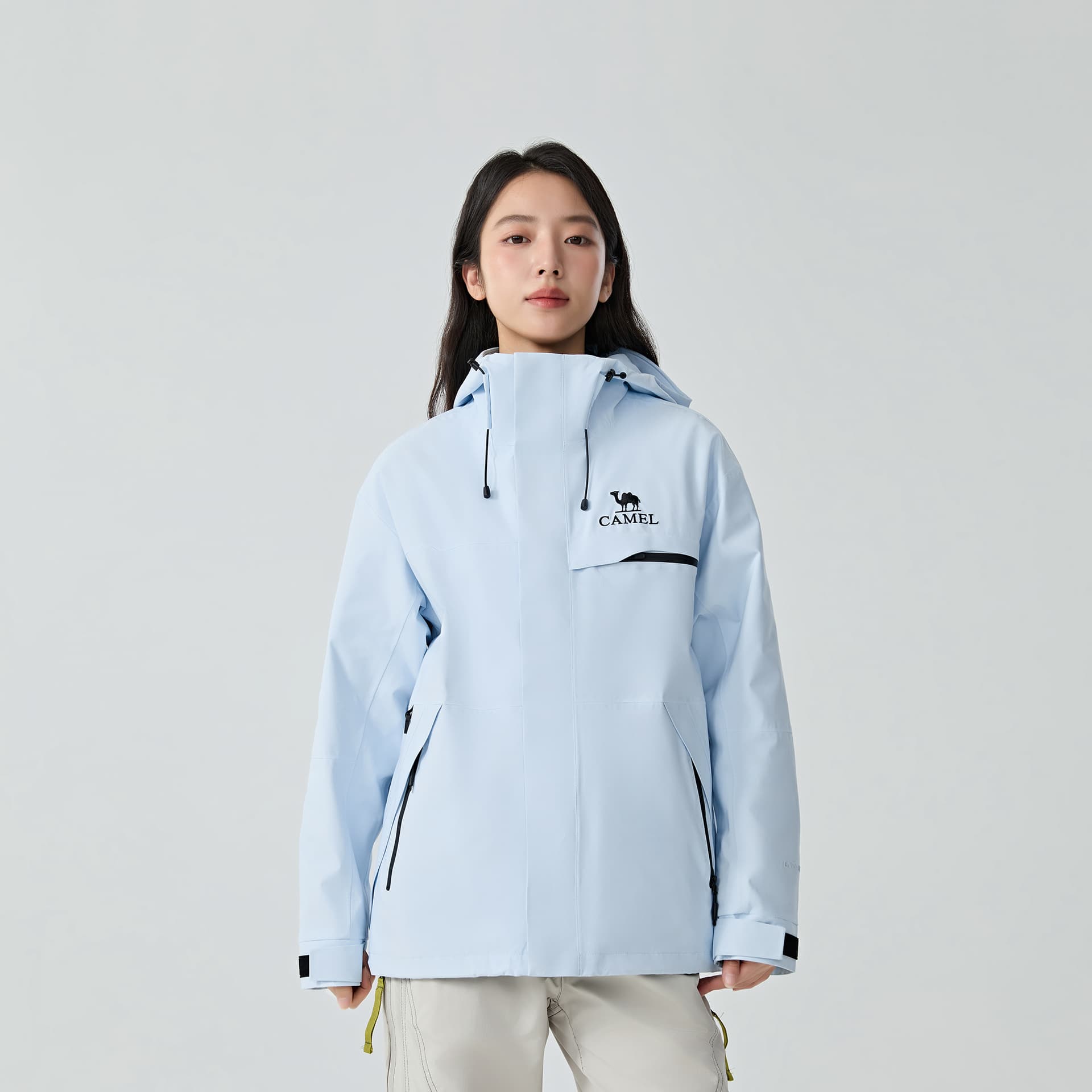 CAMEL Allweather AbrasionResistant Waterproof Windproof Thermal WaterRepellent Windbreaker Jacket