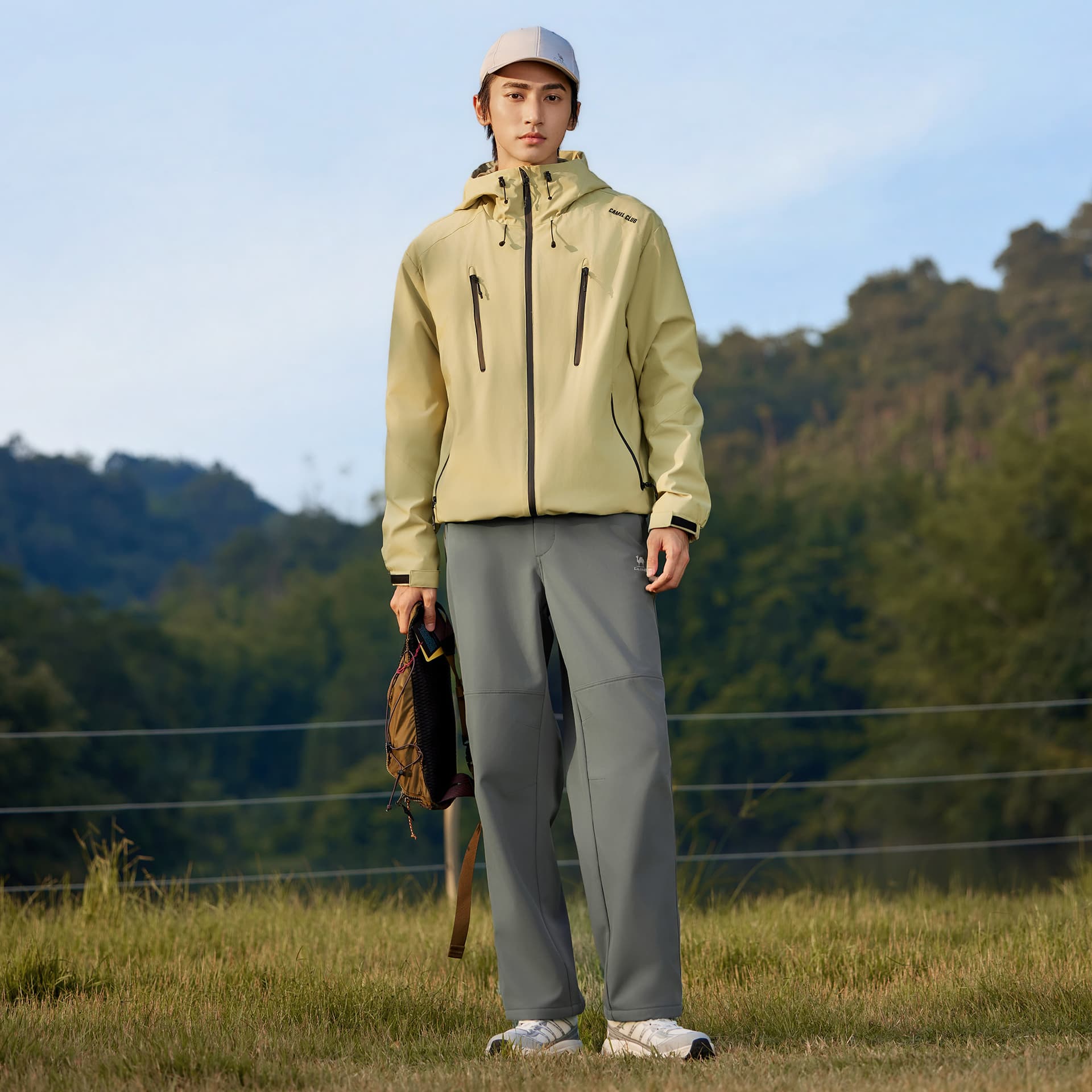 CAMEL Urban Techwear Collection, Woven Fleece Lined Water Repellent Versatile