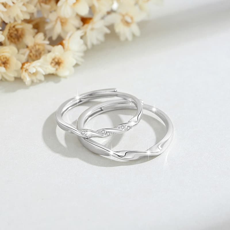ZOKS S999 Fine Silver Rings Silver