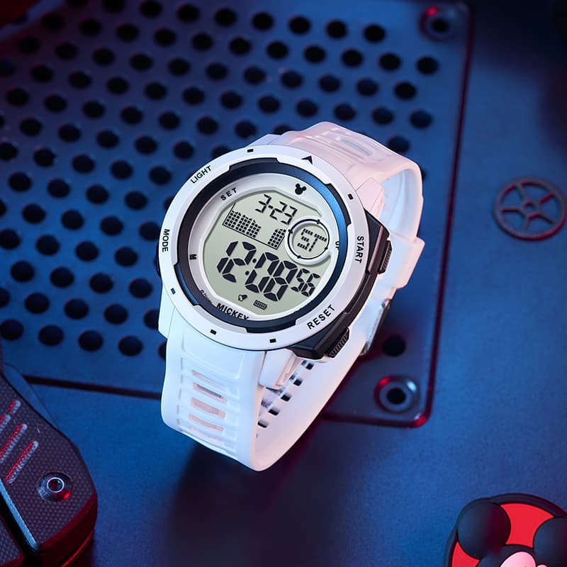 Disney Mickey Series Electronic Movement TPU Strap Watch Gray Dial
