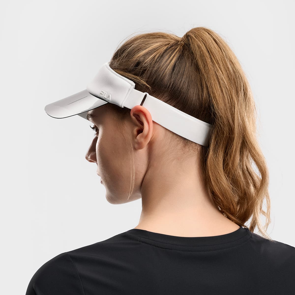 FILA Fitness Polyamide Elastane Visor Cap Jade White