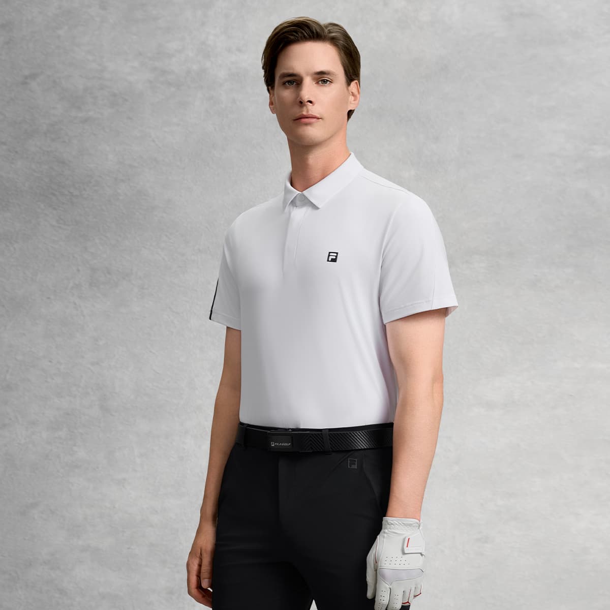 FILA Golf Clothing Jade WhiteWT Polo Collar Moderate