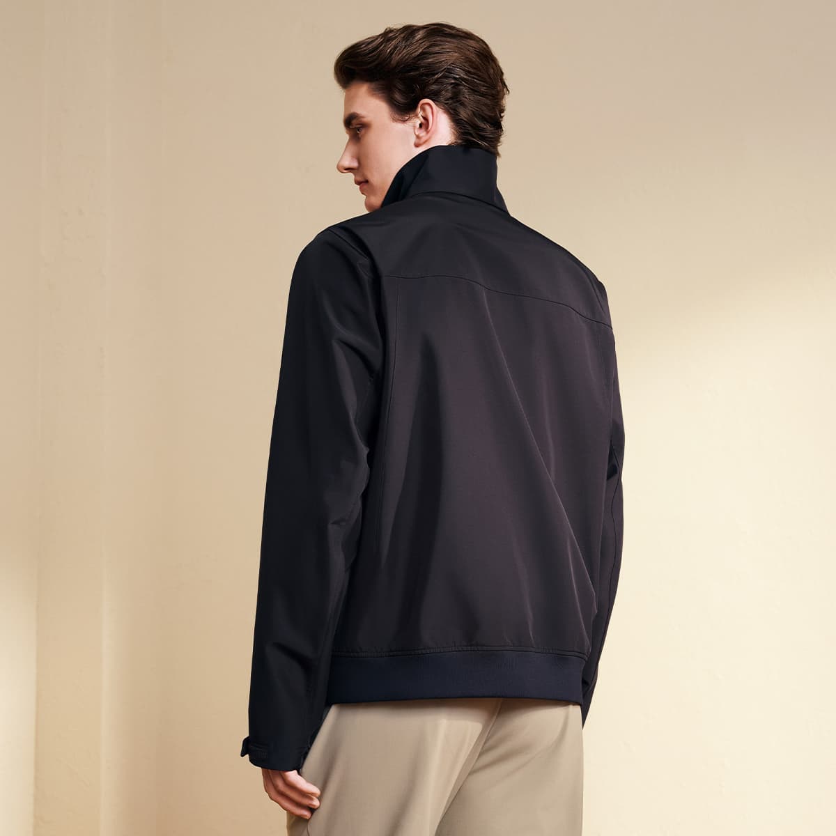 FILA Jackets Legend Blue Stand Collar Moderate Straight Fit
