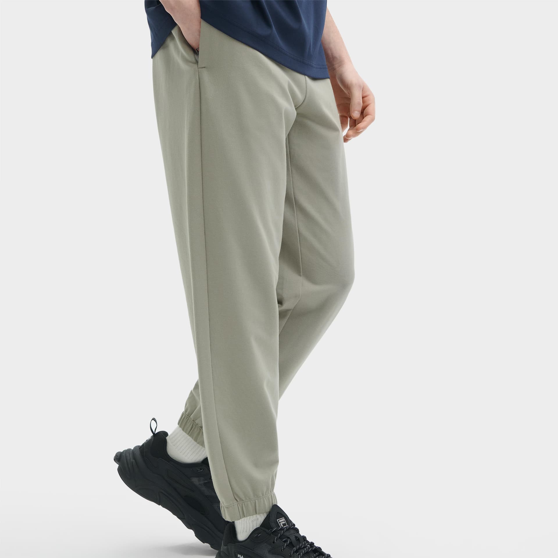 FILA Knitted Sweatpants Silent Black Moderate Cuffed
