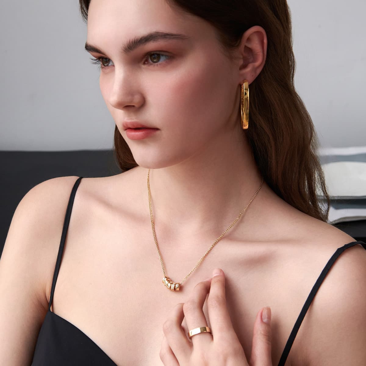 Apm Monaco MORSE CODE Alloy Necklaces Gold