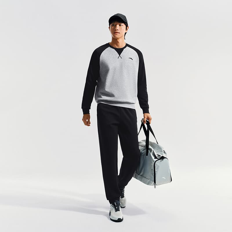 ANTA Sweatshirts CD28 Ash1 Crew Neck Thickened