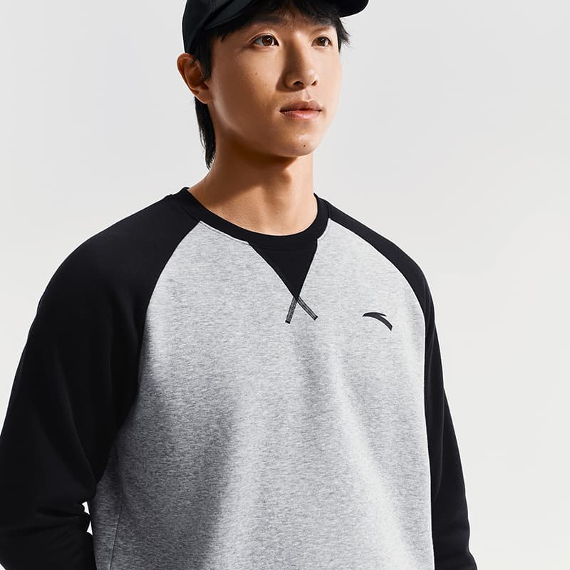 ANTA Sweatshirts CD28 Ash1 Crew Neck Thickened