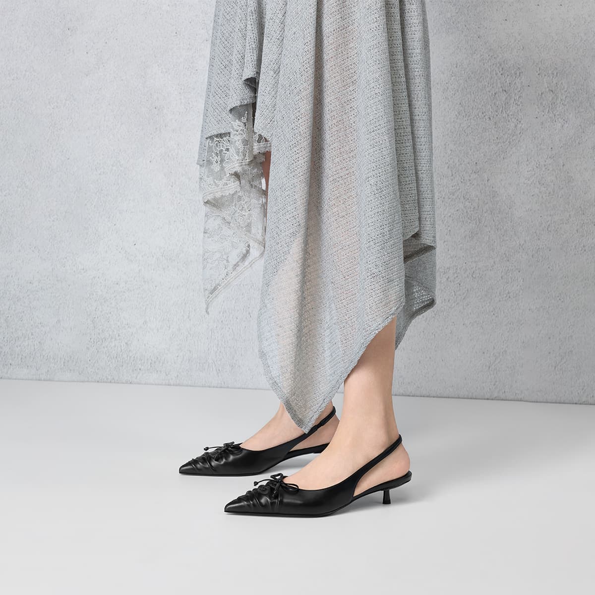 CHARLES&KEITH Small Ck Pu Slim Heel 4cm