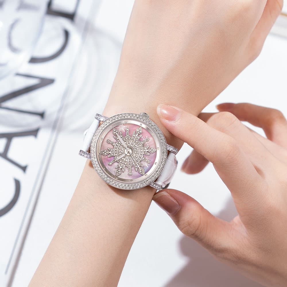 Disney Frozen Quartz Movement Strap Watch Watch Pink Watch Dial