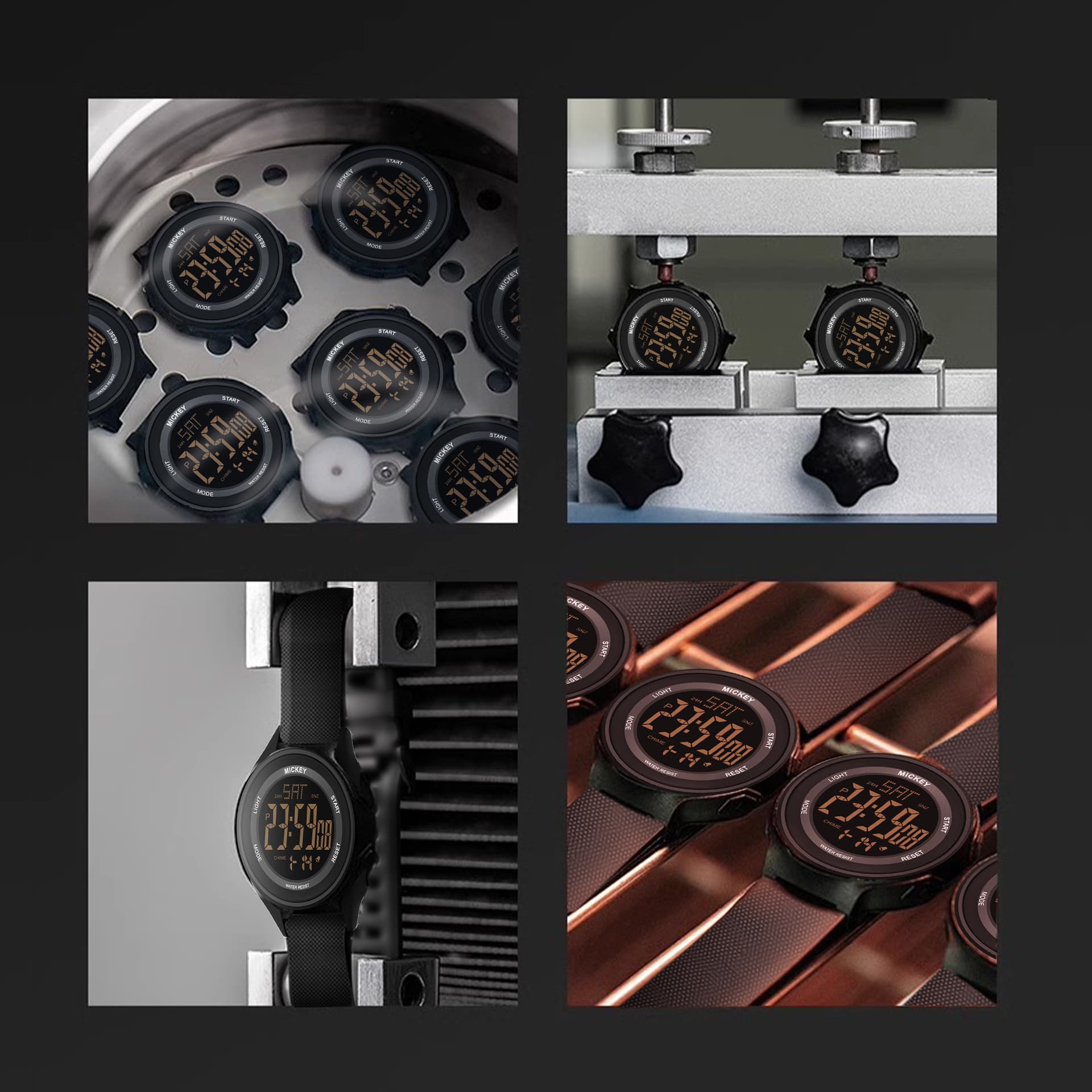 Disney Electronic Movement TPU Strap Black Dial