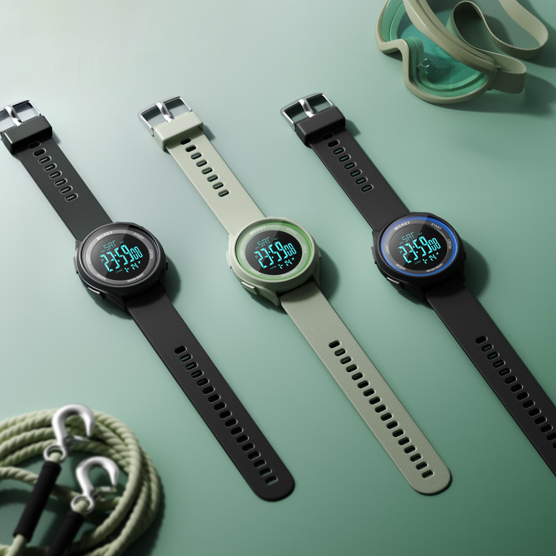 Disney Electronic Movement TPU Strap Black Dial