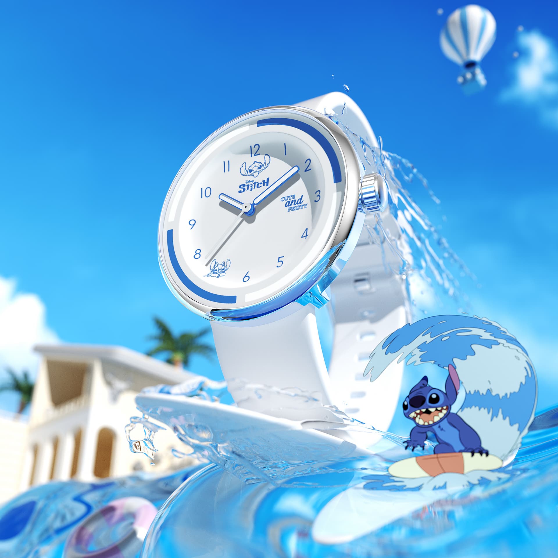 Disney Stitch Quartz Movement Watch White Dial