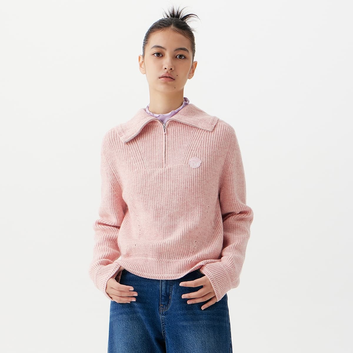 Teenie Weenie Knitwear Polo Collar Moderate Straight Fit