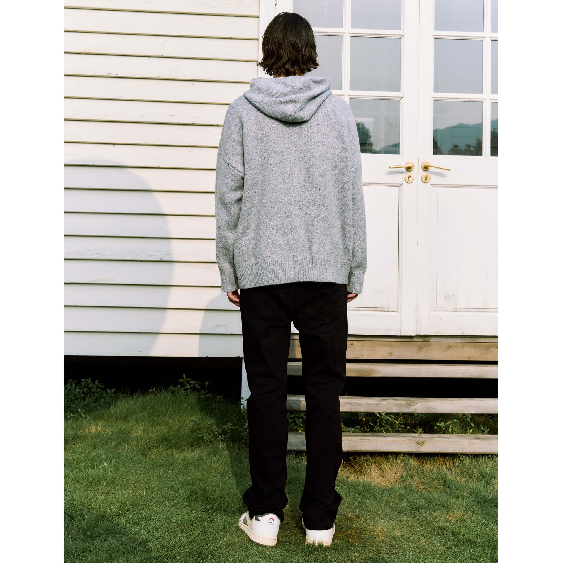 NOOING Knitwear Gray Hooded Moderate Other