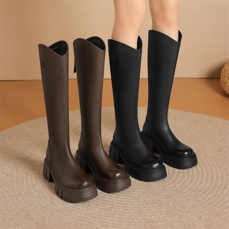 JOSINY Internet Famous Best Selling, Fleece Lined Thermal, Knight Vintage Versatile, Knee High