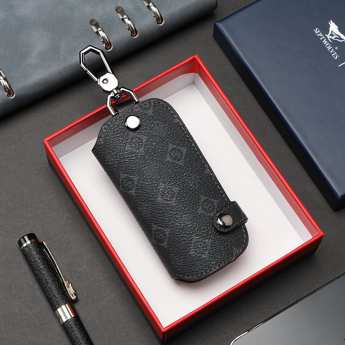 SEPTWOLVES Artificial Key Pouch Black