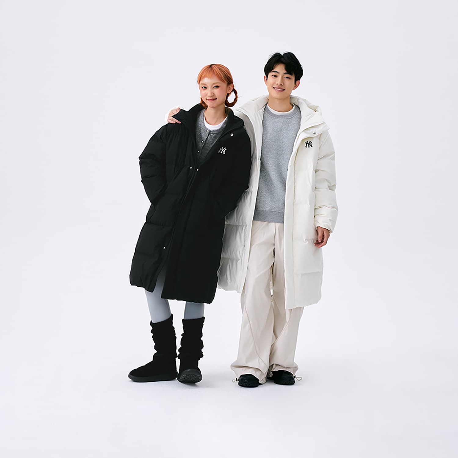 MLB New York Yankees Basic Collection FW24 Down Jacket Ivory