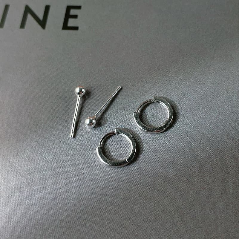 ZWU S999 Fine Silver Stud Earrings