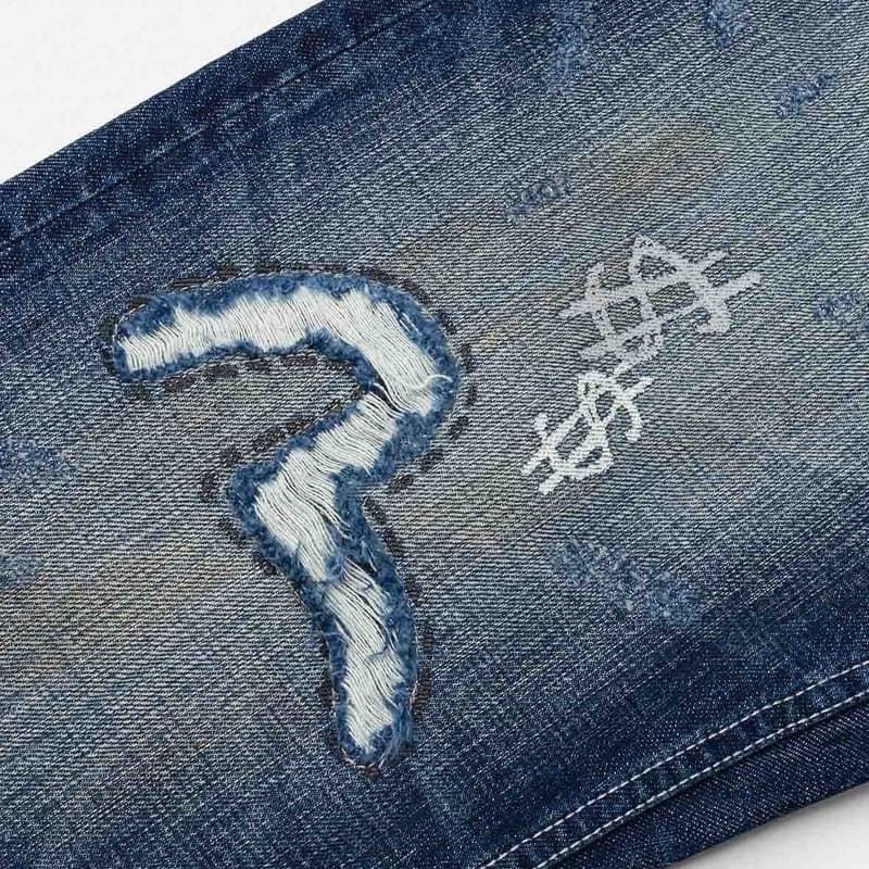 EVISU Jeans Denim Blue Moderate Straight Fit