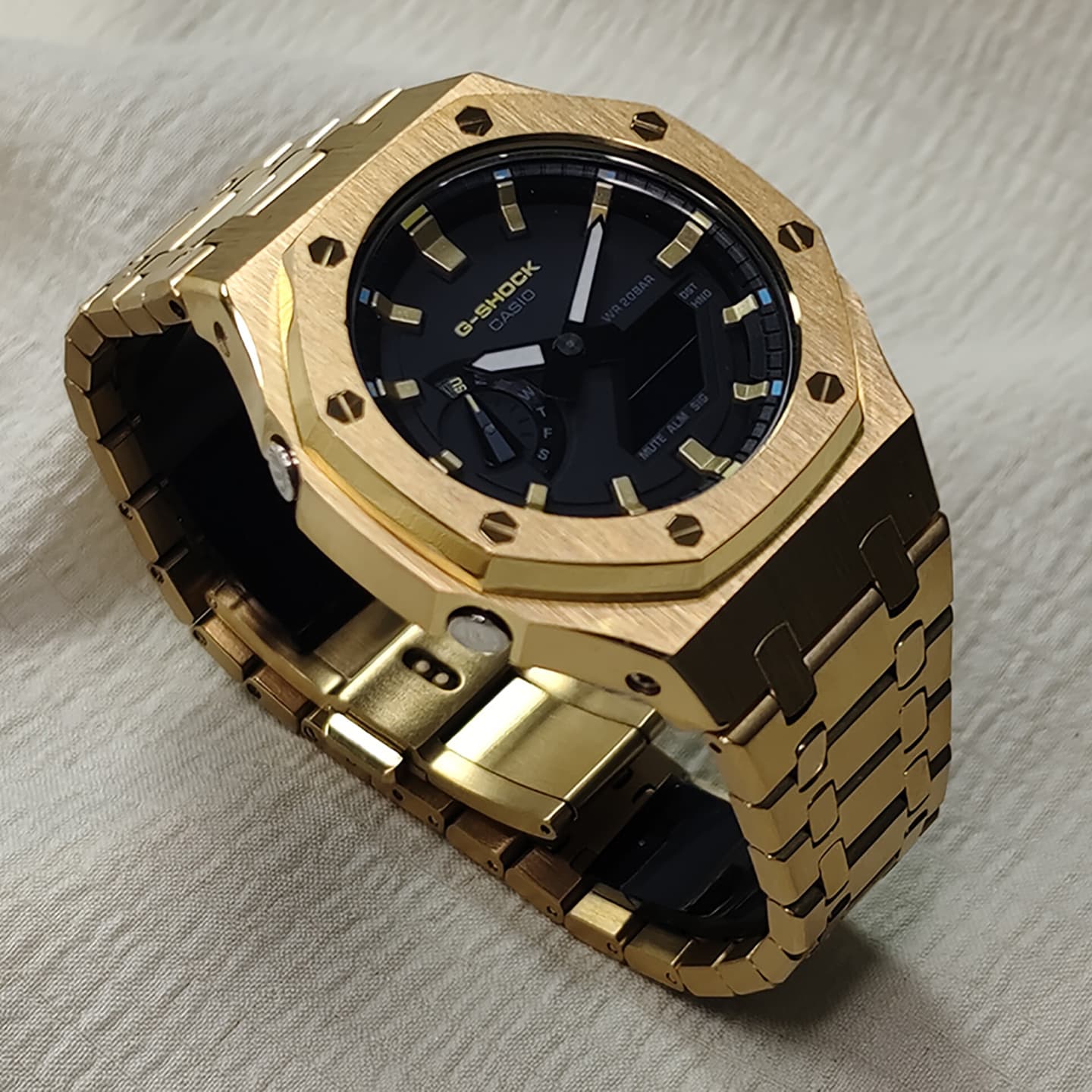 CASIO Custom Collection Electronic Movement Stainless Steel Strap Watch Black Dial