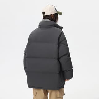 HUANQIU Down Jackets Stand Collar Thickened Puffer Jacket