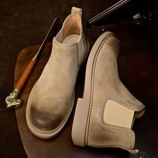 LEYGMENLG Cow Suede Ankle Length Chelsea