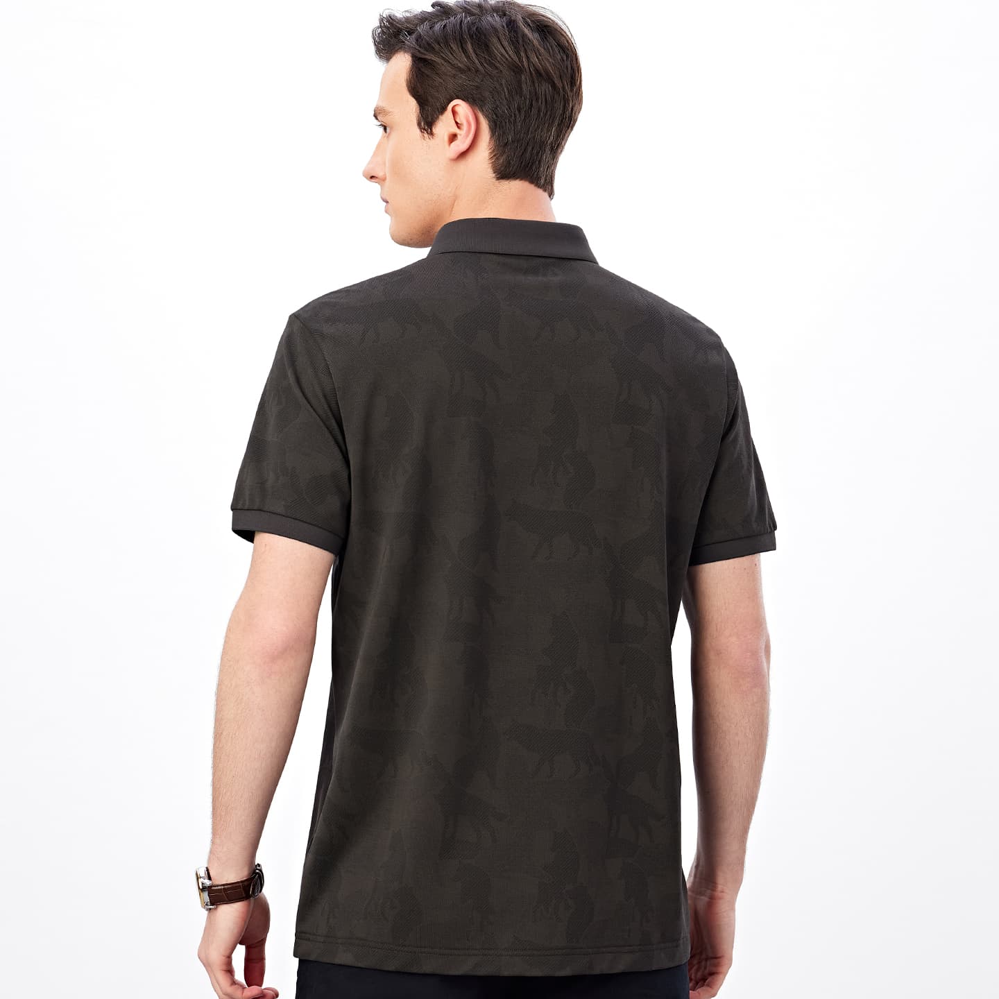 SEPTWOLVES Polo Shirts Dark Brown Lapel Moderate Other