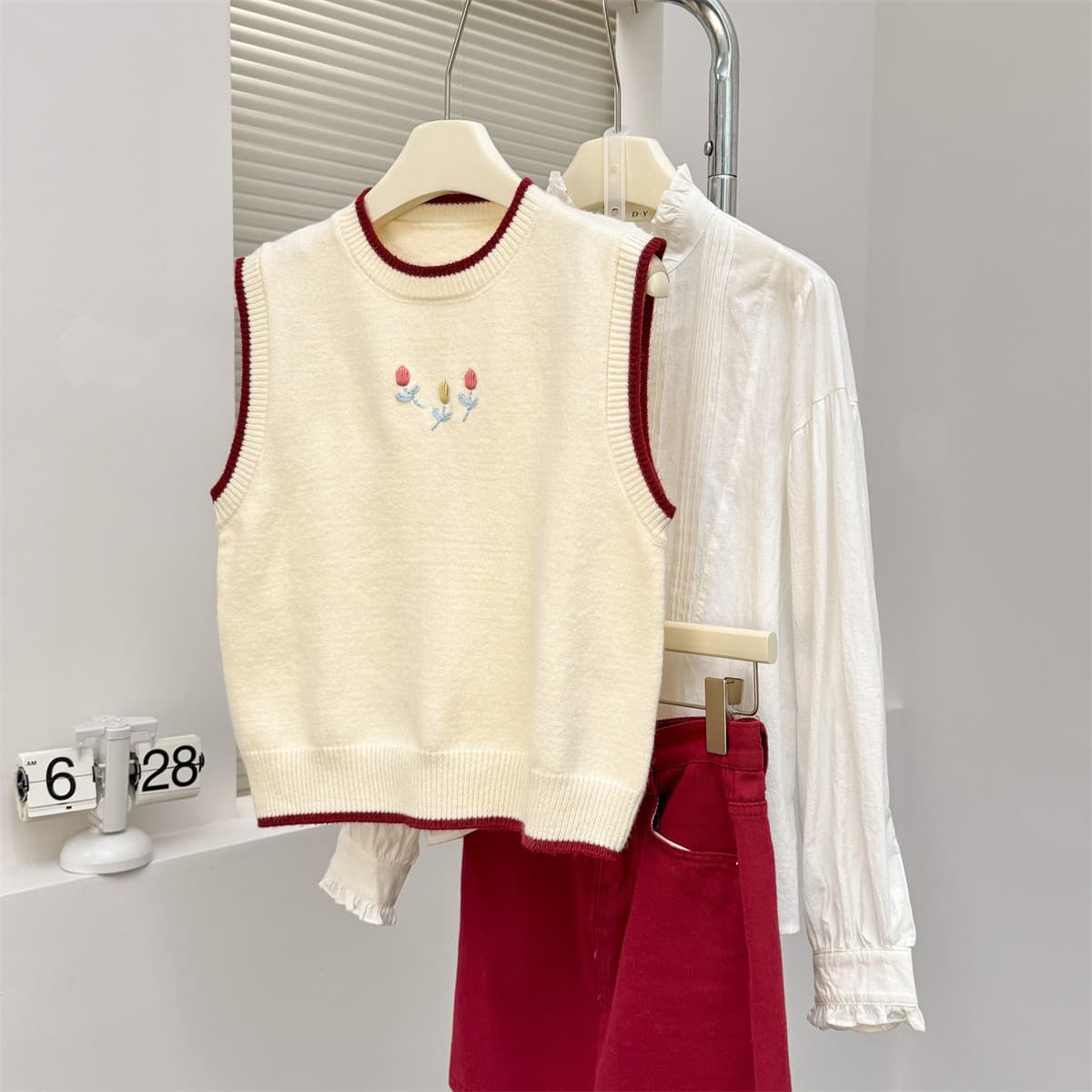 Tonlion Knitwear Beige Apricot Crew Neck Moderate Other