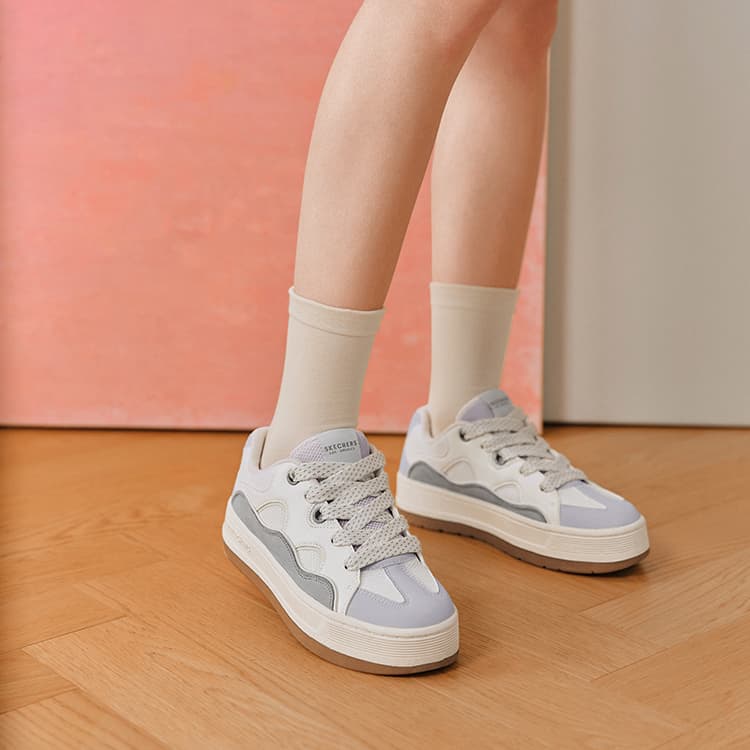 Skechers Womper RETRO JOGGING Colorful Puffy White Gray