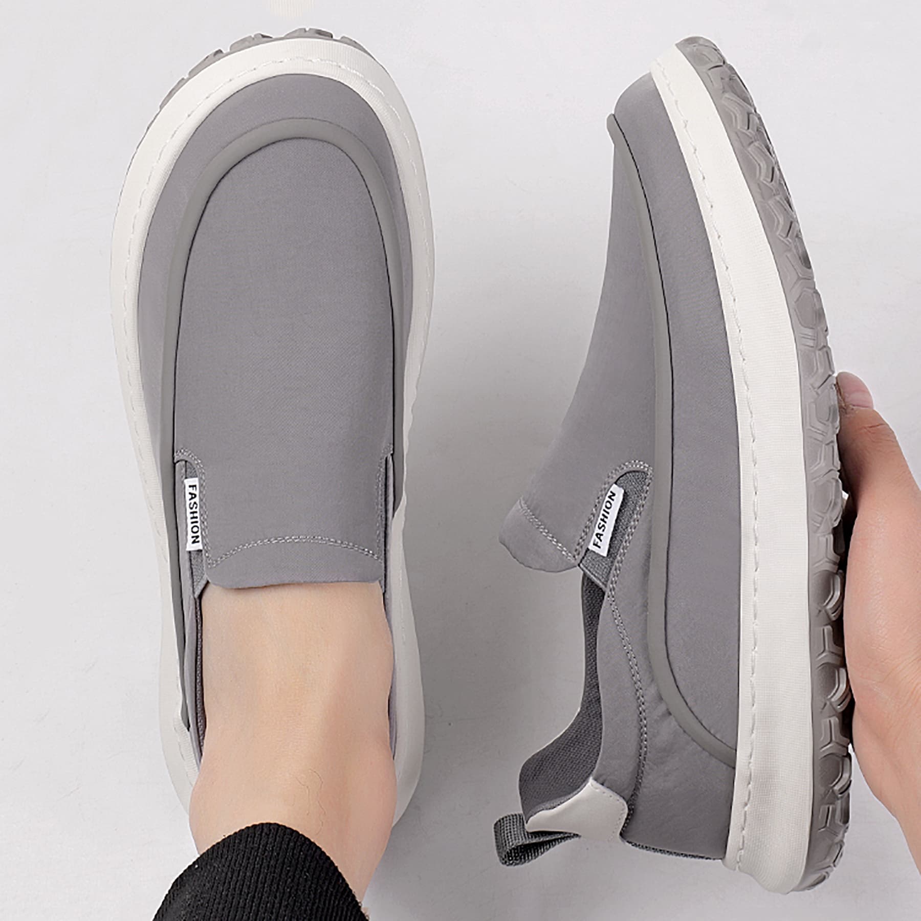 ZUOSAISI Breathable Breathable Canvas Gray