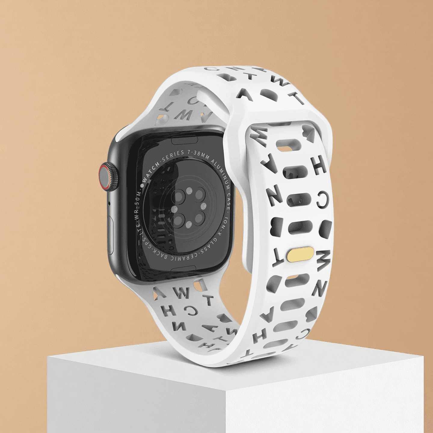 YIBIAOLIANGCAI Strap Apple Compatibility Silicone Material