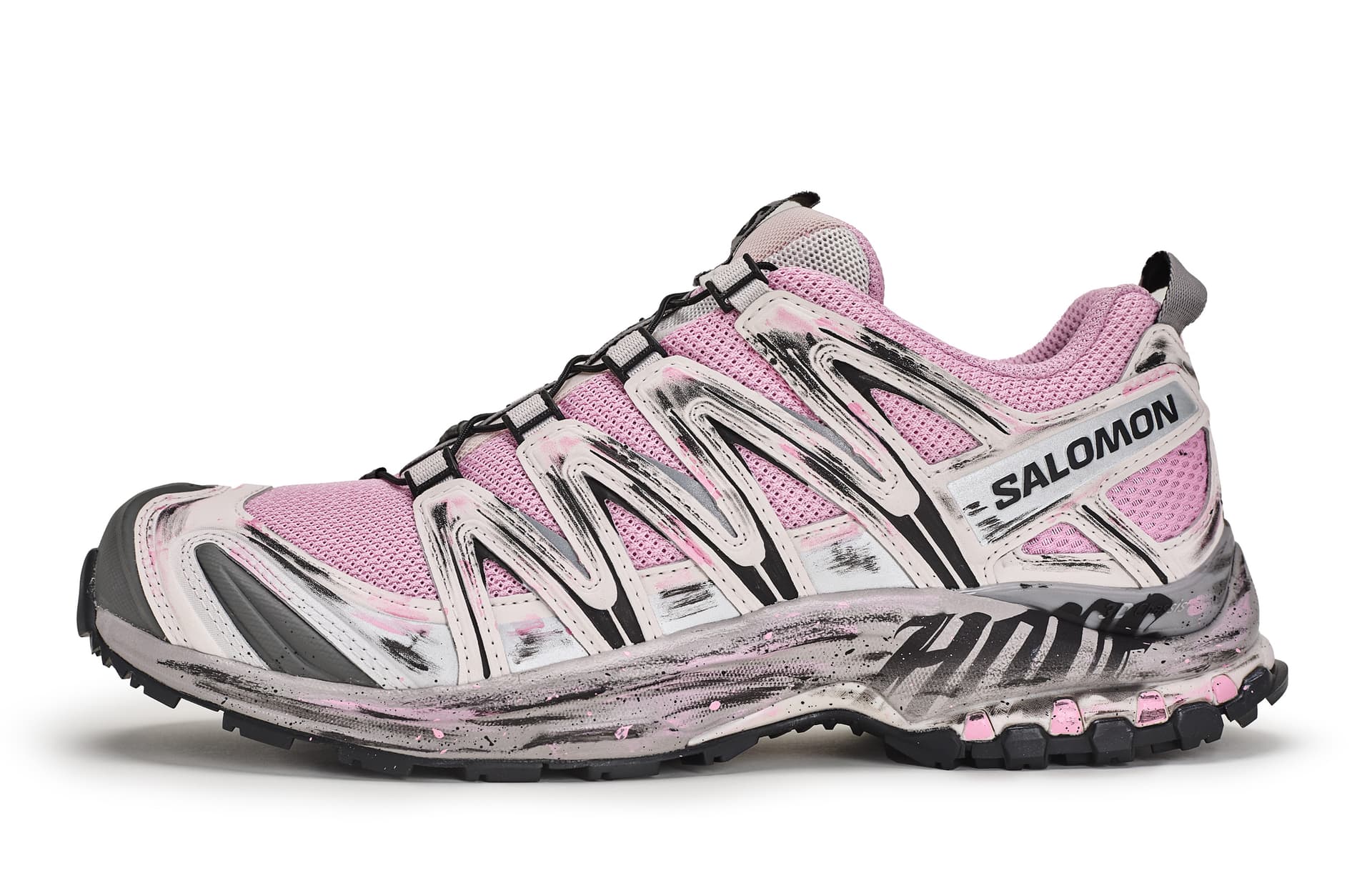 SALOMON x Atoms Pink XA PRO 3D 811 Manufacturing, Dark Pink Killer, Special Shoe Box