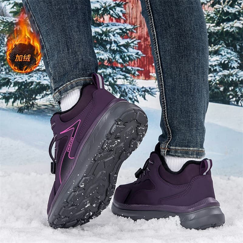 YEARCON 2025 Winter Soft Sole Seniors' Fleece Lined High Mom's Insulated