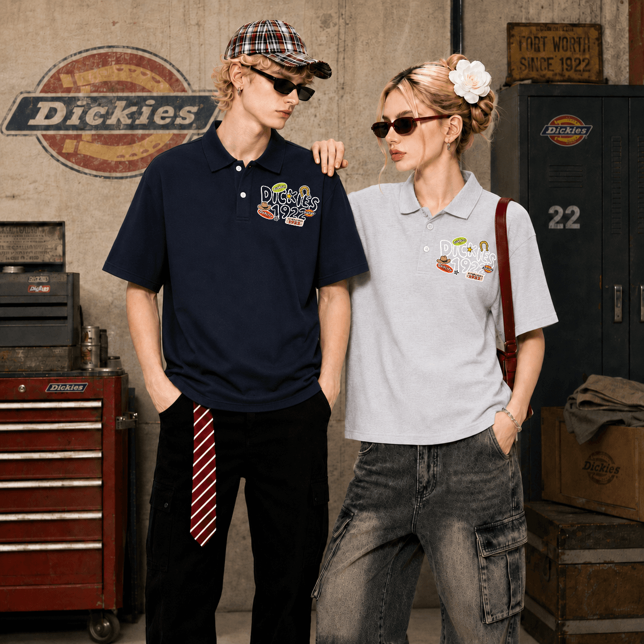Dickies Polo Shirts Lapel Moderate Straight Fit