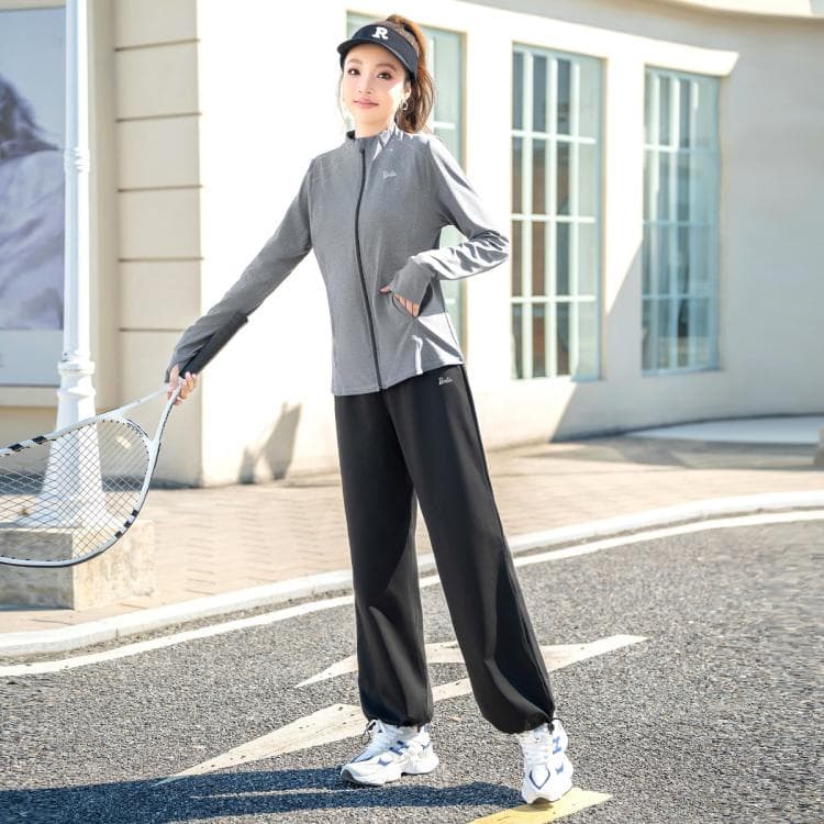 Barbie Fitness Sets Gray Stand Collar Moderate