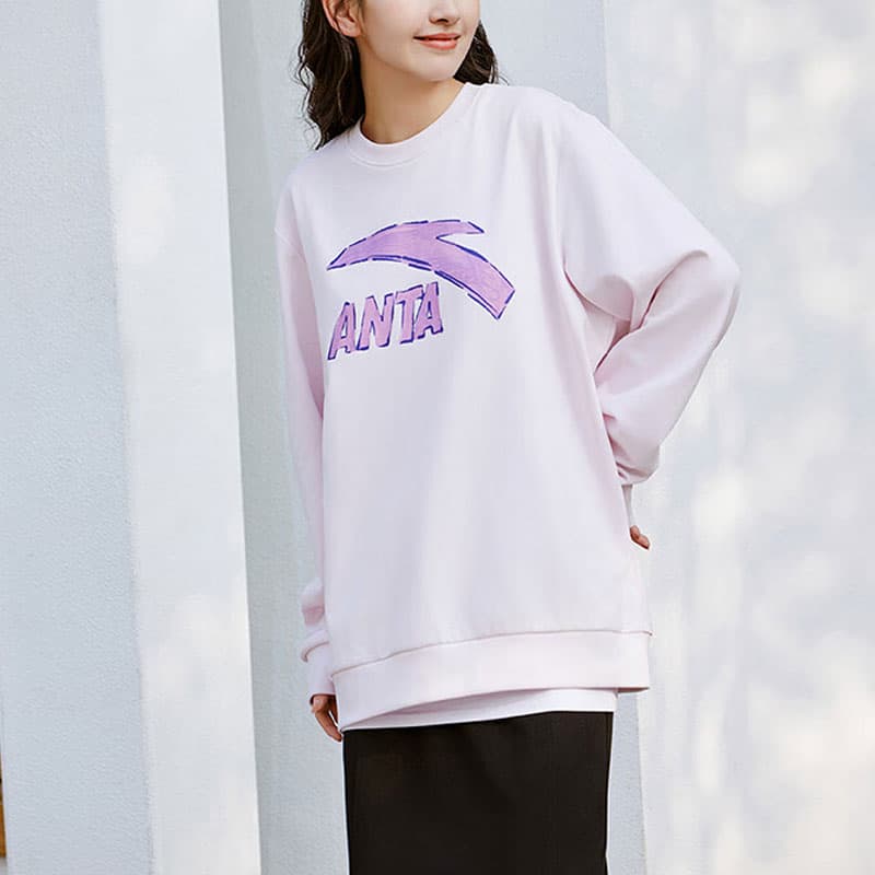 Anta Life Collection Sweatshirt Clear Pink